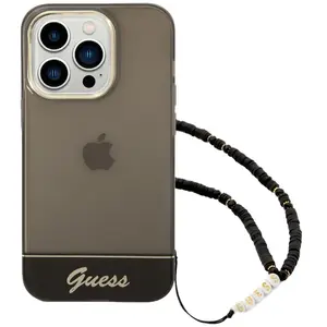 Guess coque pour iPhone 14 Pro Max - avec cordon - noir