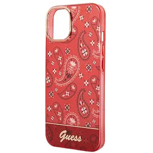 Guess GUHCP14MHGBNHR Coque rigide pour iPhone 14 Plus 6,7" Rouge/rouge pas cher
