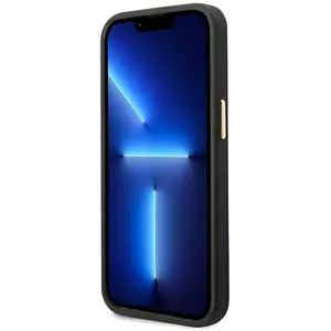 Guess iPhone 14 Plus Telefoonhoesje van PU Leer - Zwart - Bescherm je Telefoon. pas cher