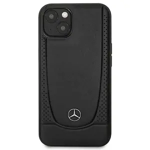 Sourcing iPhone 14 Plus Backcase hoesje - Mercedes-Benz - Effen Zwart - Leer pas cher