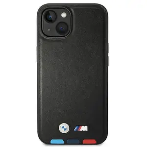 Bmw Coque De Téléphone Bmhmp14m22ptdk Iphone 14 Plus15 Plus 6.7 Leather Stamp Tricol pas cher