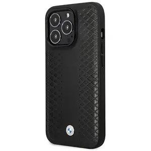 Bmw Coque De Téléphone Bmhmp14x22rfgk Iphone 14 Pro Max 6.7 Leather Diamond Pattern pas cher