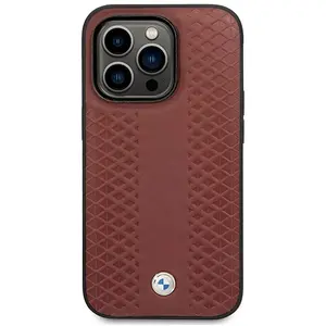 Comparateur de prix : CG MOBILE BMW BMHMP14X22RFGR Coque pour iPhone14 Pro Max 6,7" Motif diamant en cuir bordeaux