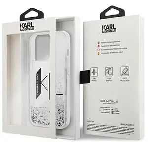 CG MOBILE Karl Lagerfeld Coque en Silicone Liquide à Paillettes Big KL... pas cher