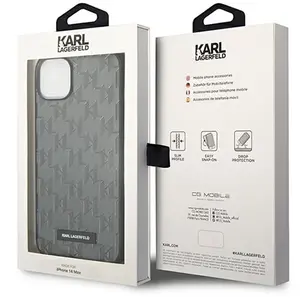 KARL LAGERFELD KLHCP14SSAKLHPG Coque rigide pour iPhone 14 6,1" Gris/g... pas cher