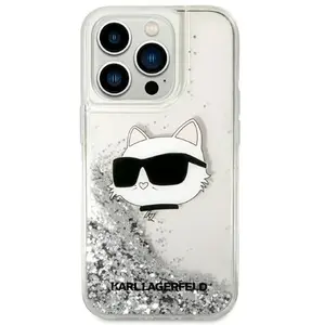 KARL LAGERFELD KLHCP14LLNCHCS Coque rigide pour iPhone 14 Pro 6,1" Arg... pas cher
