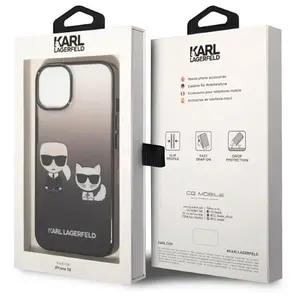 KARL LAGERFELD Gradient Ikonik Karl & Choupette Coque pour iPhone 14 P... pas cher
