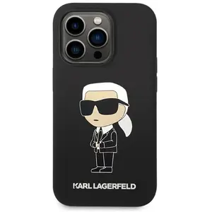 Karl Lagerfeld Silicone NFT Ikonik Etui iPhone 14 Pro (czarny) pas cher