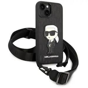Comparateur de prix : KARL LAGERFELD KLHCP14SSTKMK Coque rigide pour iPhone 14 6,1" Noir Monogramme