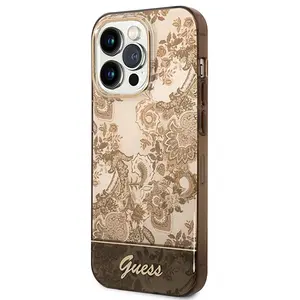 Guess GUHCP14LHGPLHC Coque rigide pour iPhone 14 Pro 6,1" Ochre Collec... pas cher