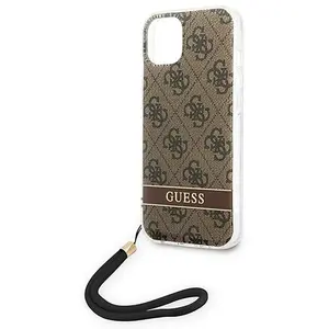 Guess 4G Print Cord - Coque pour iPhone 14 Plus (Marron) - 3666339093846 pas cher