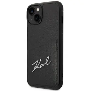 Karl Lagerfeld Signature - iPhone 14 Plus Etui - Zwart - Kaartsleuf pas cher