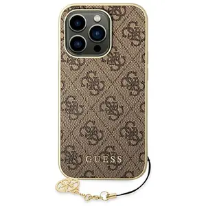 Guess 4G Charms Back Case - Geschikt voor Apple iPhone 14 Pro (6.1") - Bruin pas cher