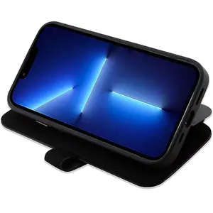 iPhone 14 Pro Bookcase hoesje - BMW - Effen Zwart - LeerVendu parbol