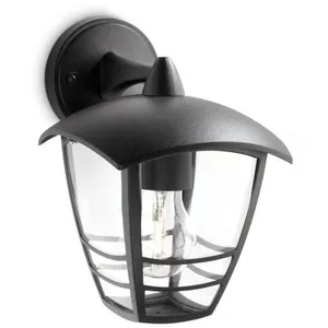 Lanterne murale extérieure Philips Creek - Aluminium - Noir pas cher