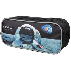 Trousse scolaire 2 compartiments Nasa Astronaute Noire Bagtrotter