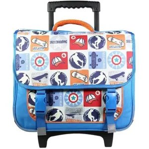 BAGTROTTER Cartable à roulettes 38 cm Phileas Bleu Skateur pas cher
