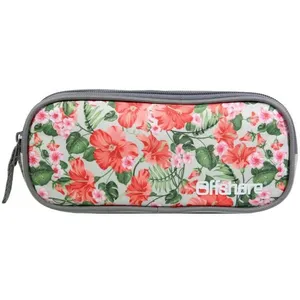 BAGTROTTER Trousse scolaire 2 compartiments Offshore Grise Fleurs
