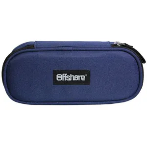 BAGTROTTER Trousse scolaire ovale Plumier Offshore Bleue pas cher