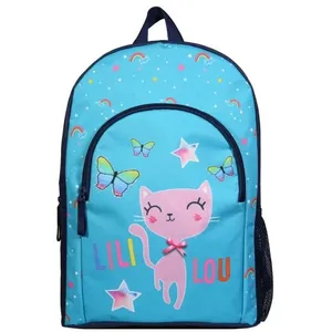Sac à dos 37 cm avec poche Lili Lou Chat Bleu BagtrotterVendu parcdiscount