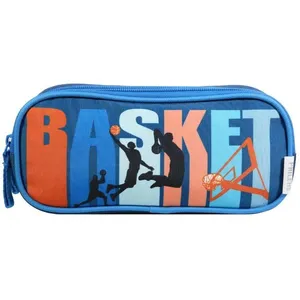 BAGTROTTER Trousse scolaire 2 compartiments Phileas Bleu Basket