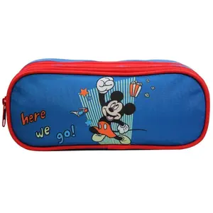 Trousse scolaire - Disney - Mickey - 2 compartiments - Bleu - 23x7x10 ... pas cher
