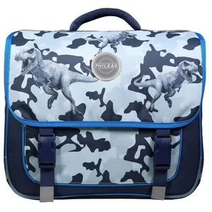 BAGTROTTER Cartable 38 cm Phileas Dinosaures Bleu - Le Plus Confortable des Cartables - Ergonomie/Confort/Sécurité - SystèmeVendu parcdiscount