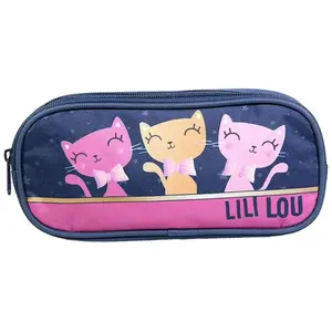 BAGTROTTER Trousse scolaire 2 compartiments Lili Lou BleueVendu parcdiscount