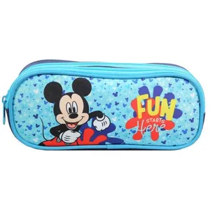 Trousse scolaire - Disney - Mickey - 2 compartiments - Bleu - PolyesterVendu parcdiscount