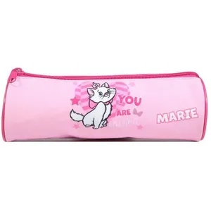 BAGTROTTER Trousse scolaire ronde Disney Marie Les Aristochats RoseVendu parcdiscount