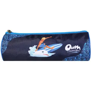 BAGTROTTER Trousse scolaire ronde Oum Le Dauphin Bleu