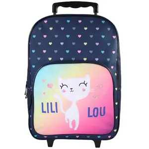 Bagtrotter - Lili Lou - Sac à Dos Scolaire à Roulettes  - Marine - 1 C... pas cher