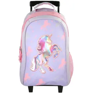 Bagtrotter - Cybel - Sac à Dos Scolaire - Sac à Dos à Roulettes -  Vio... pas cher