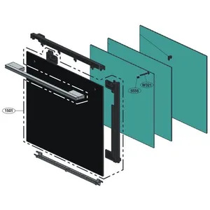 Comparateur de prix : Vitre extérieure de porte (repère 1501) Four cuisinière AJX75334201 LG