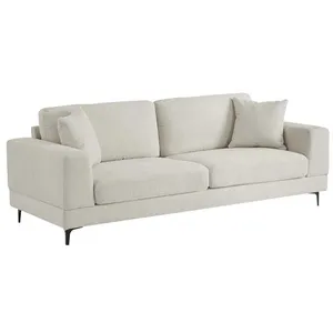 VENTE-UNIQUE Canapé 3 places en tissu texturé beige JAMOLO pas cher