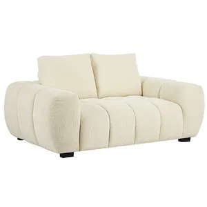 VENTE-UNIQUE Canapé 2 places en tissu beige BERENIA pas cher