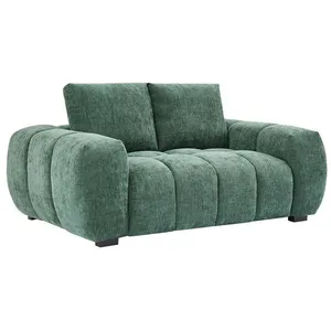 VENTE-UNIQUE Canapé 2 places en tissu texturé vert BERENIA pas cher