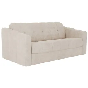 VENTE-UNIQUE Canapé 3 places convertible express en tissu texturé beige - Couchage 140 cm - Matelas 14 cm DARIELO pas cher