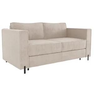 VENTE-UNIQUE Canapé 4 places convertible express en tissu texturé beige - Couchage 160 cm - Matelas 20 cm - ELORYA pas cher