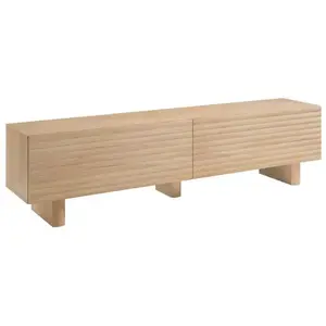 VENTE-UNIQUE Meuble TV avec 2 portes en MDF - 180 cm - Naturel - LUDIMA pas cher