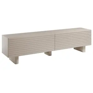 VENTE-UNIQUE Meuble TV avec 2 portes en MDF - 180 cm - Beige - LUDIMA pas cher
