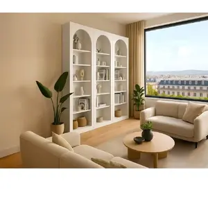 VENTE-UNIQUE Lot de 3 bibliothèques avec 6 niches - Blanc - CYMORA pas cher