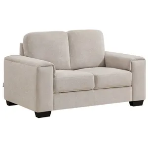 VENTE-UNIQUE Canapé 2 places en tissu texturé beige EMBAPO pas cher