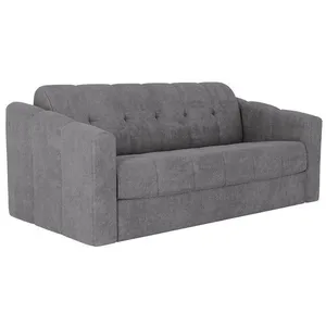 VENTE-UNIQUE Canapé 3 places convertible express en tissu texturé gris - Couchage lattes larges 140 cm - Matelas 18 cm - DARIELO pas cher