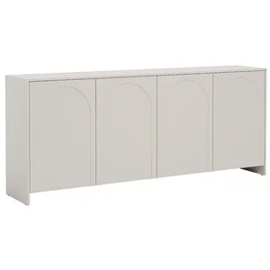 VENTE-UNIQUE Buffet avec 4 portes - Beige - NALYRA de Maison Céphy pas cher
