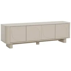 VENTE-UNIQUE Meuble TV avec 4 portes - Taupe - BRISTANA pas cher