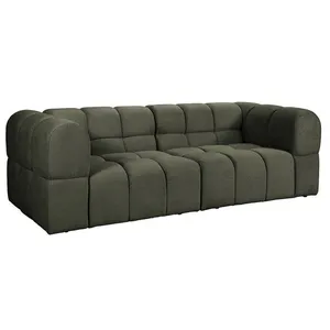 VENTE-UNIQUE Canapé 3 places en tissu texturé vert kaki RIMALO pas cher