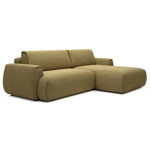 VENTE-UNIQUE Canapé dangle droit convertible en tissu chenille vert olive MONELIA pas cher