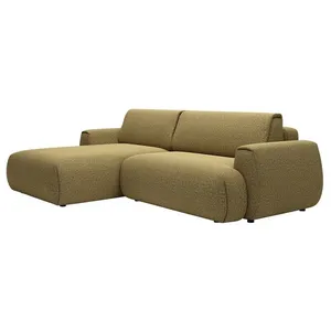 VENTE-UNIQUE Canapé dangle gauche convertible en tissu chenille vert olive MONELIA pas cher