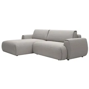 VENTE-UNIQUE Canapé dangle gauche convertible en tissu chenille gris MONELIA pas cher
